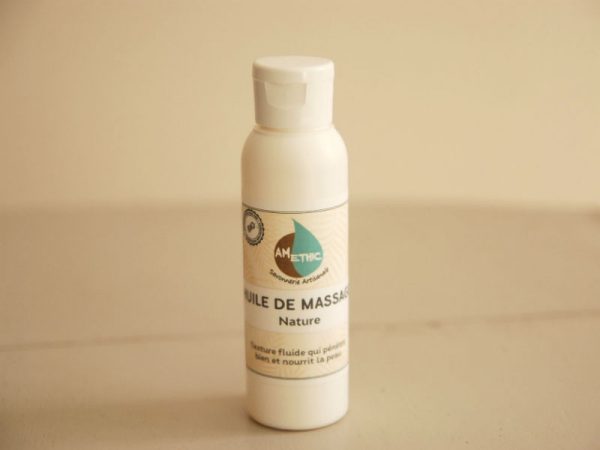 huile de massage bio savonnerie amethic