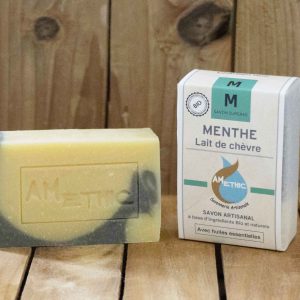 Savon au lait de chèvre et menthe Amethic