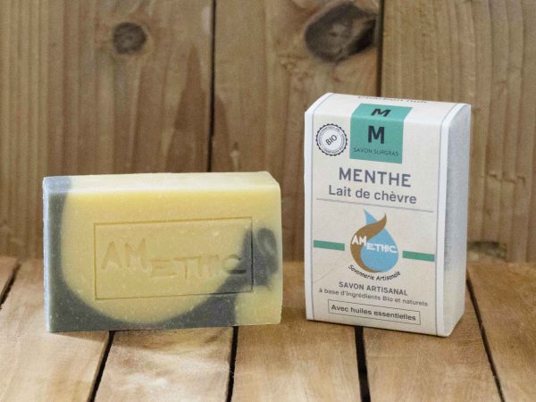 Savon au lait de chèvre et menthe Amethic